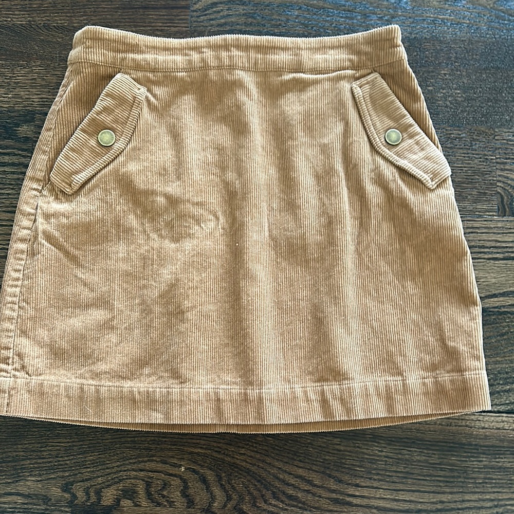copper key denim/kaki skirt